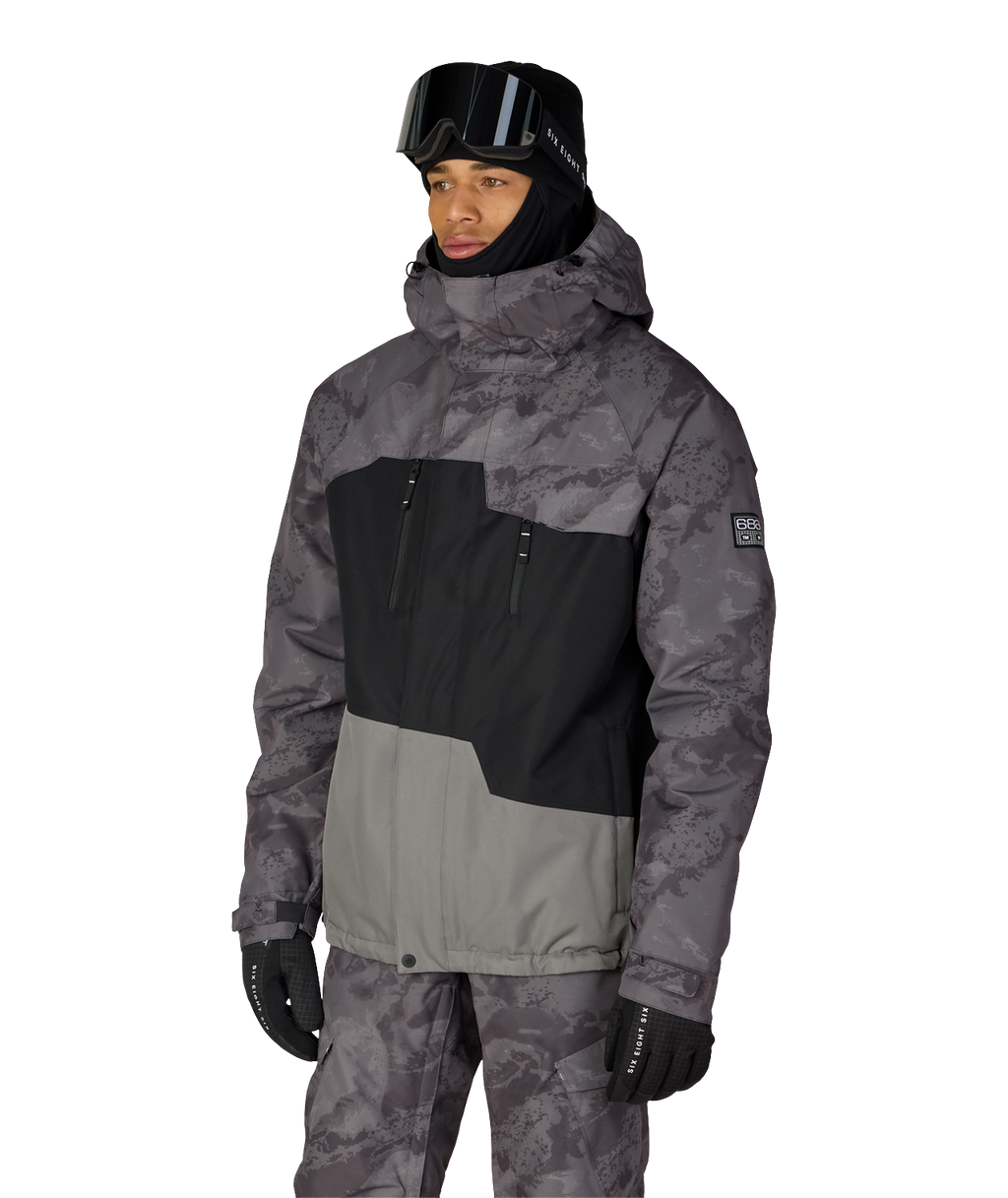 MENS GEO™ INSULATED JACKET - CHARCOAL HEMISPHERE COLORBLOCK