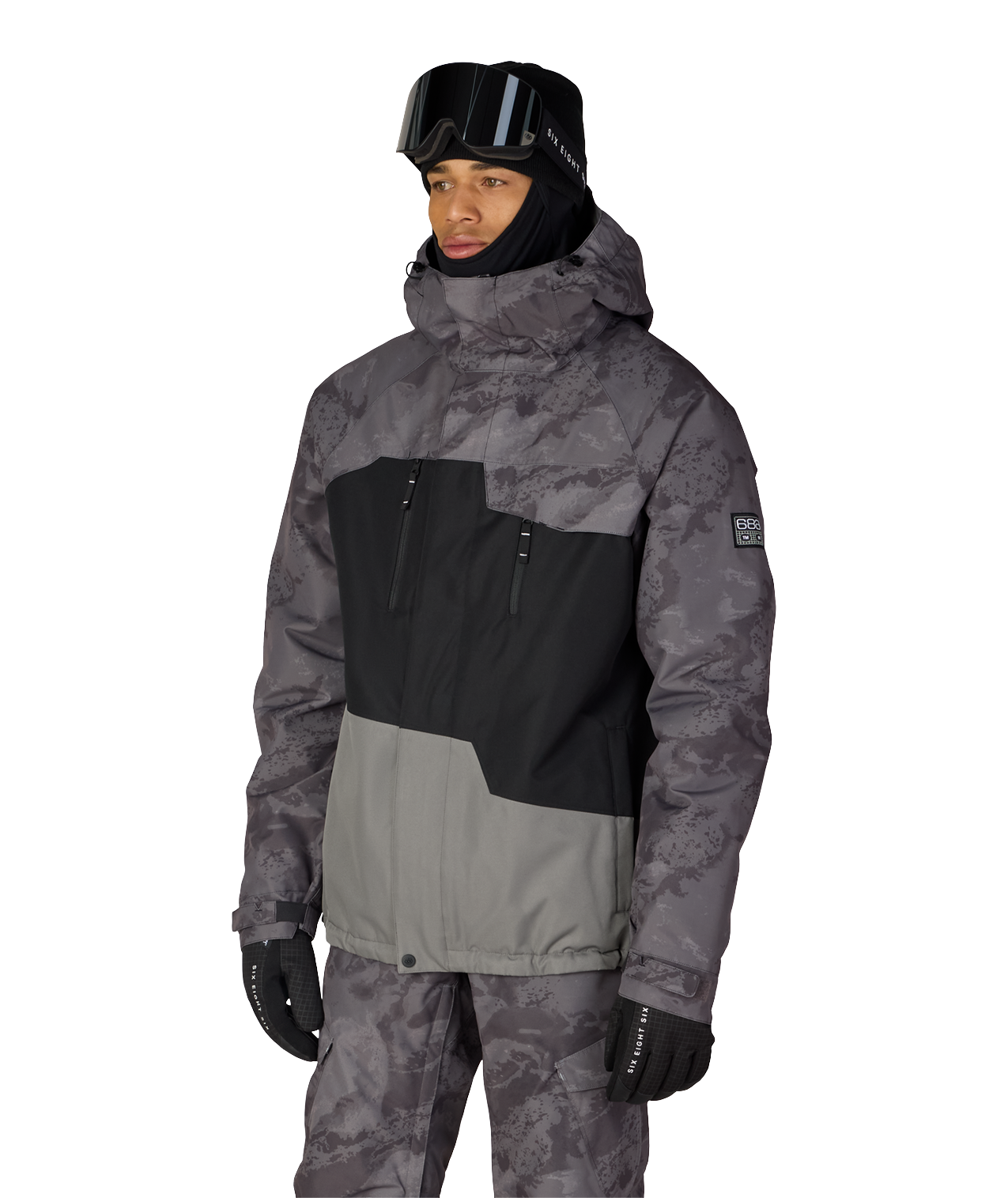 MENS GEO™ INSULATED JACKET - CHARCOAL HEMISPHERE COLORBLOCK