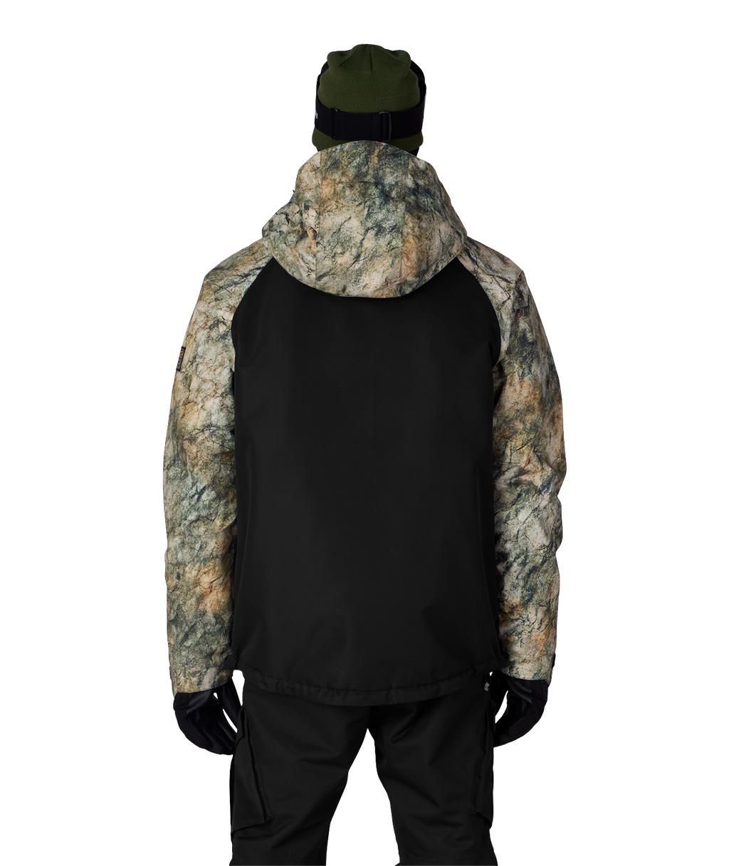MENS GEO™ INSULATED JACKET - KHAKI GRUNGE COLORBLOCK