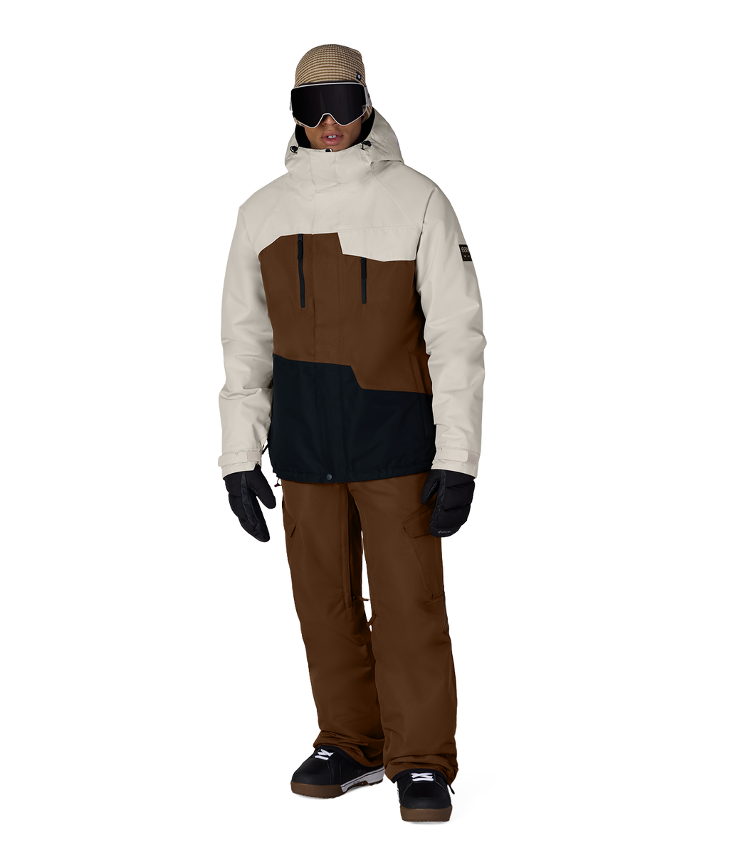 MENS GEO™ INSULATED JACKET - LIMESTONE DK EARTH COLORBLOCK