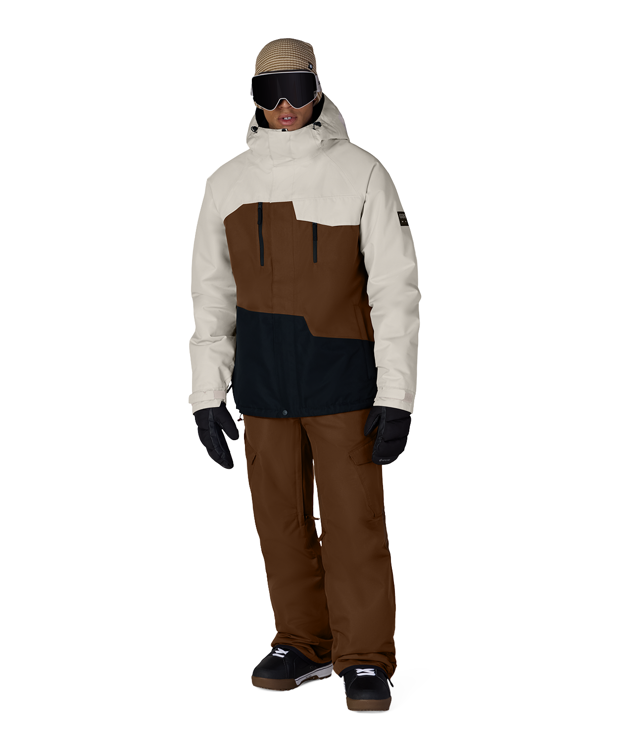 MENS GEO™ INSULATED JACKET - LIMESTONE DK EARTH COLORBLOCK