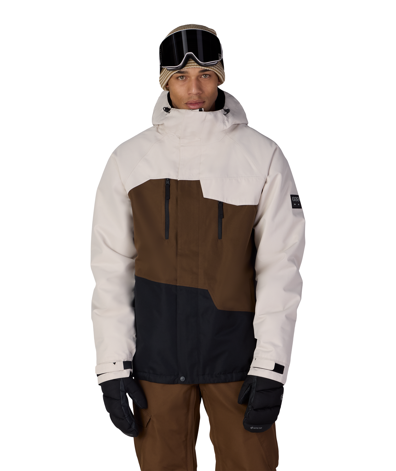 MENS GEO™ INSULATED JACKET - LIMESTONE DK EARTH COLORBLOCK