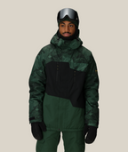 MENS GEO™ INSULATED JACKET - MOSS GREEN COLORBLOCK