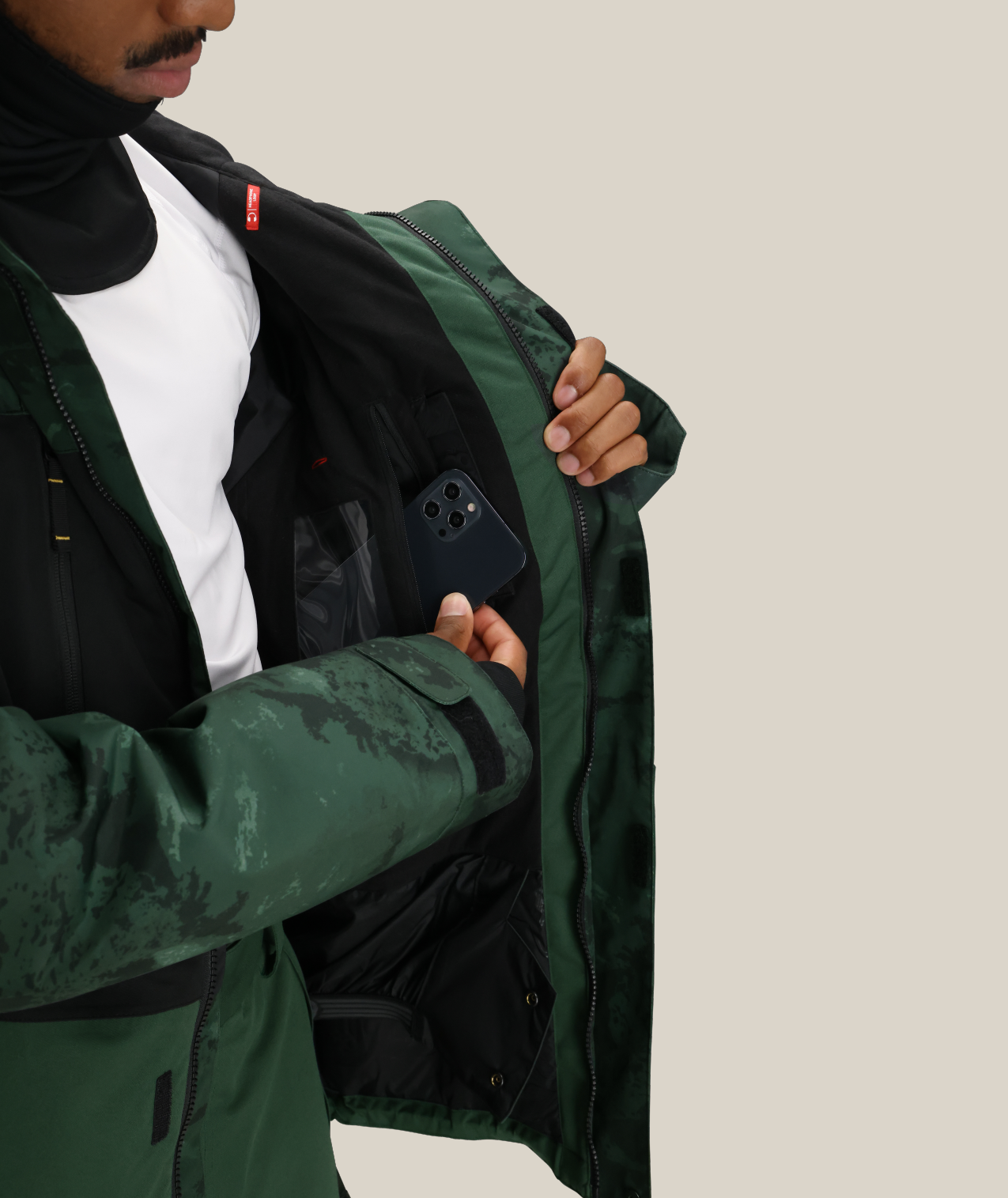 MENS GEO™ INSULATED JACKET - MOSS GREEN COLORBLOCK
