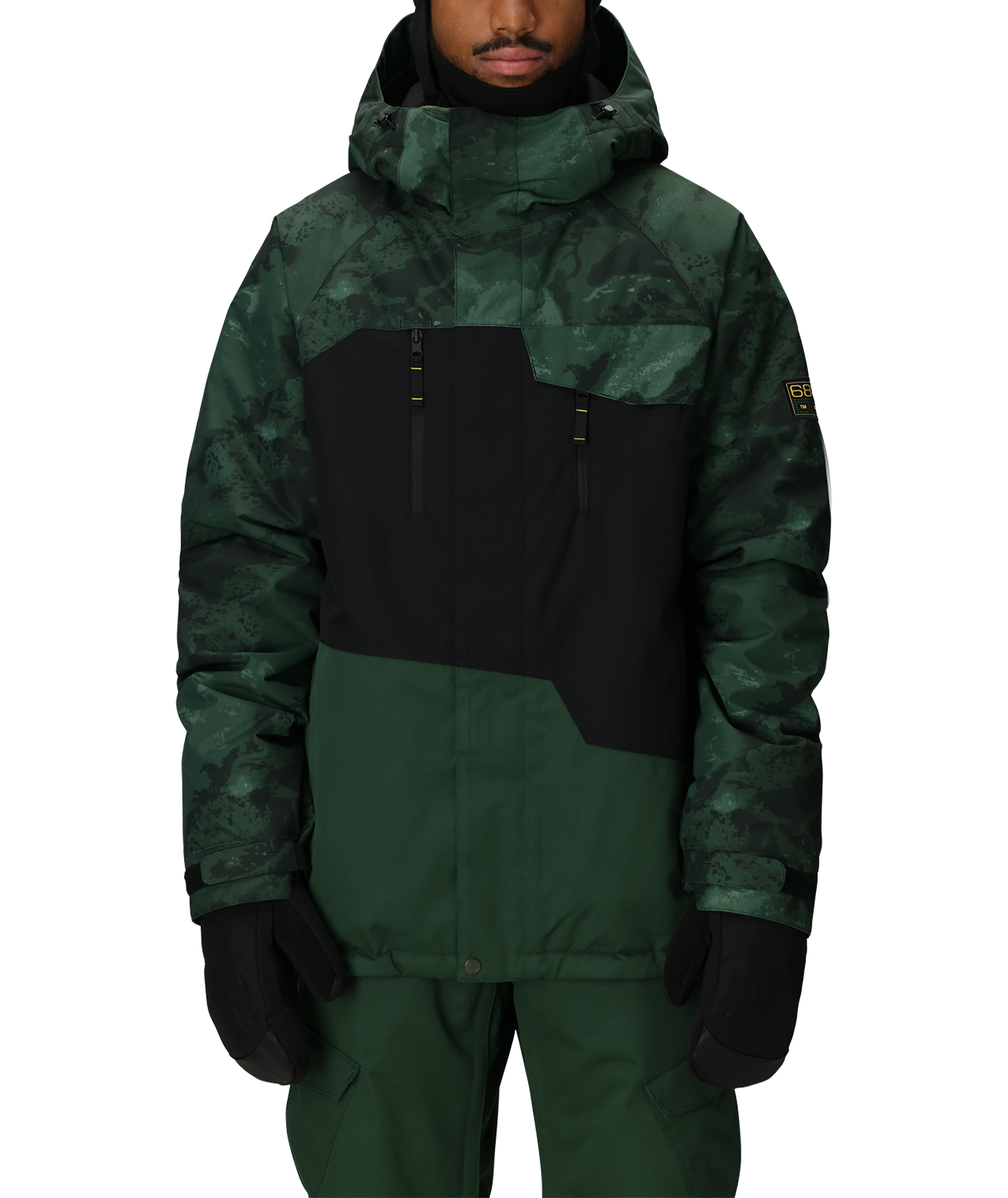 MENS GEO™ INSULATED JACKET - MOSS GREEN COLORBLOCK