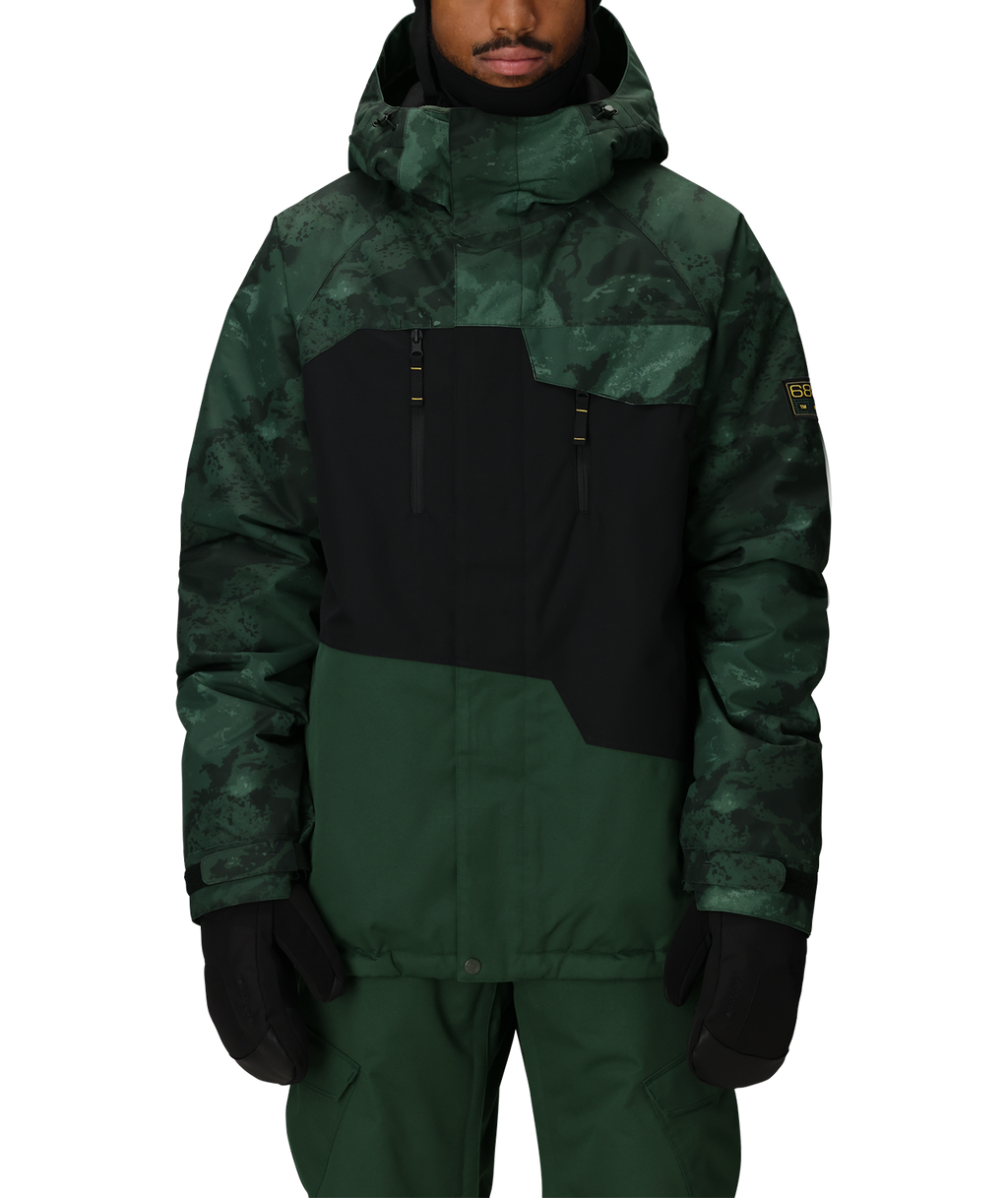MENS GEO™ INSULATED JACKET - MOSS GREEN COLORBLOCK