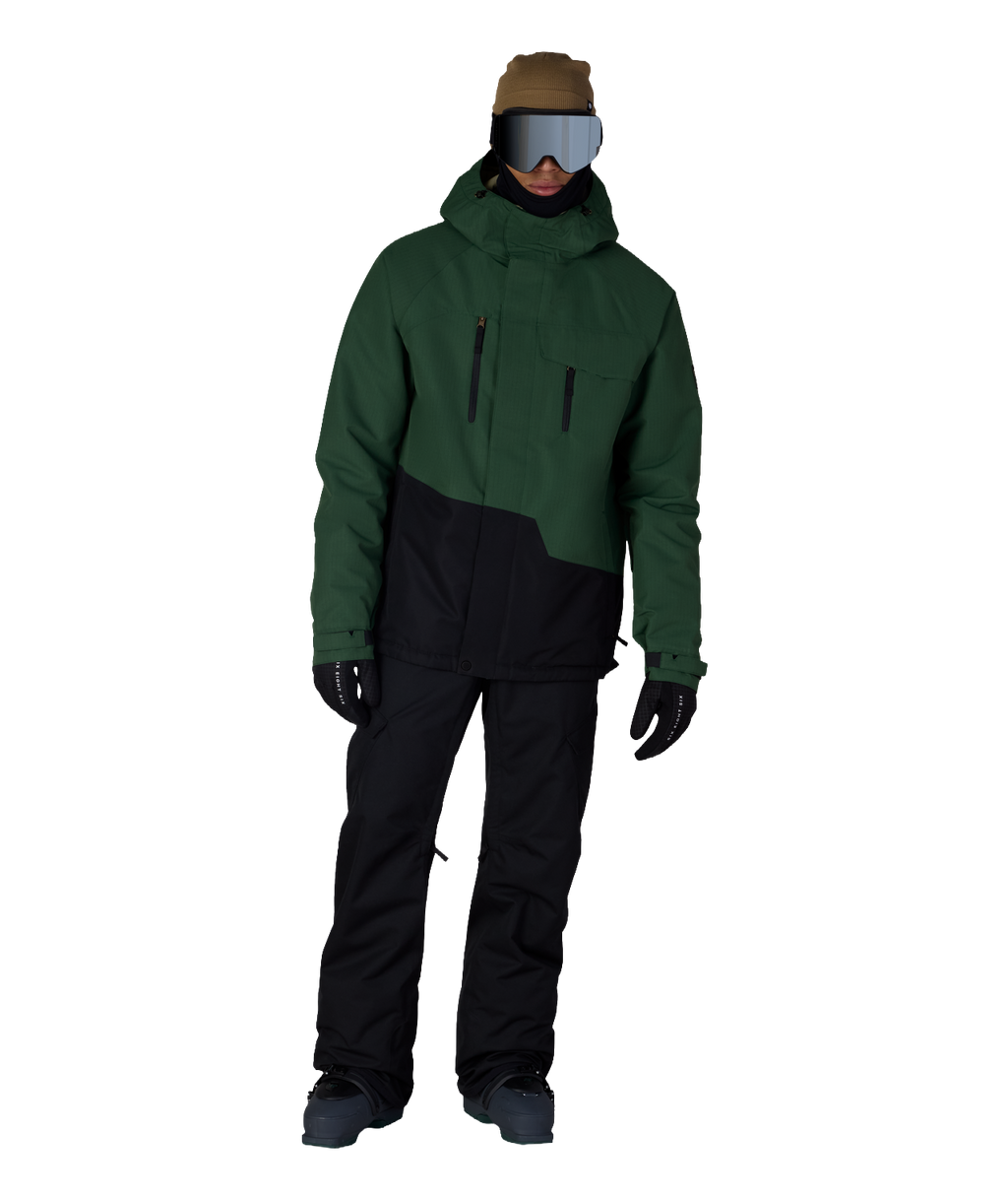 MENS GEO™ INSULATED JACKET - MOSS GREEN RIPSTOP COLORBLOCK