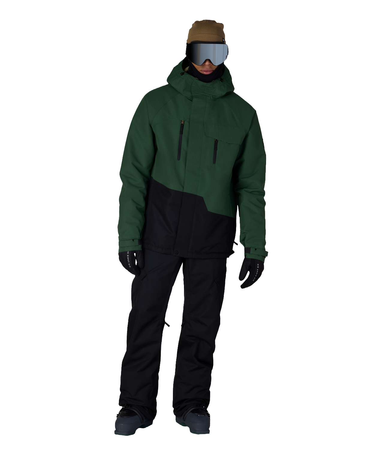MENS GEO™ INSULATED JACKET - MOSS GREEN RIPSTOP COLORBLOCK