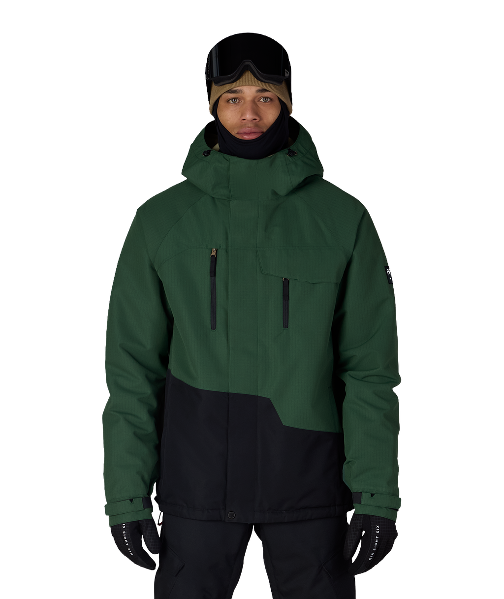 MENS GEO™ INSULATED JACKET - MOSS GREEN RIPSTOP COLORBLOCK