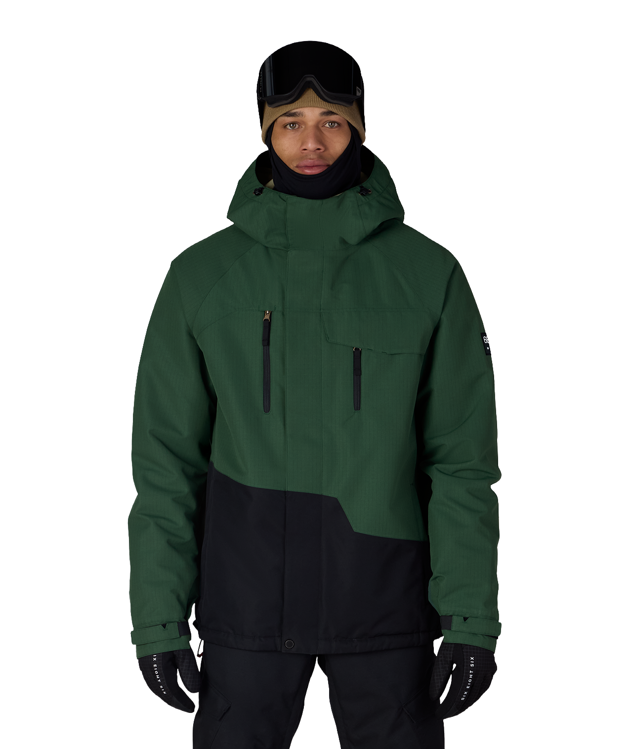 MENS GEO™ INSULATED JACKET - MOSS GREEN RIPSTOP COLORBLOCK