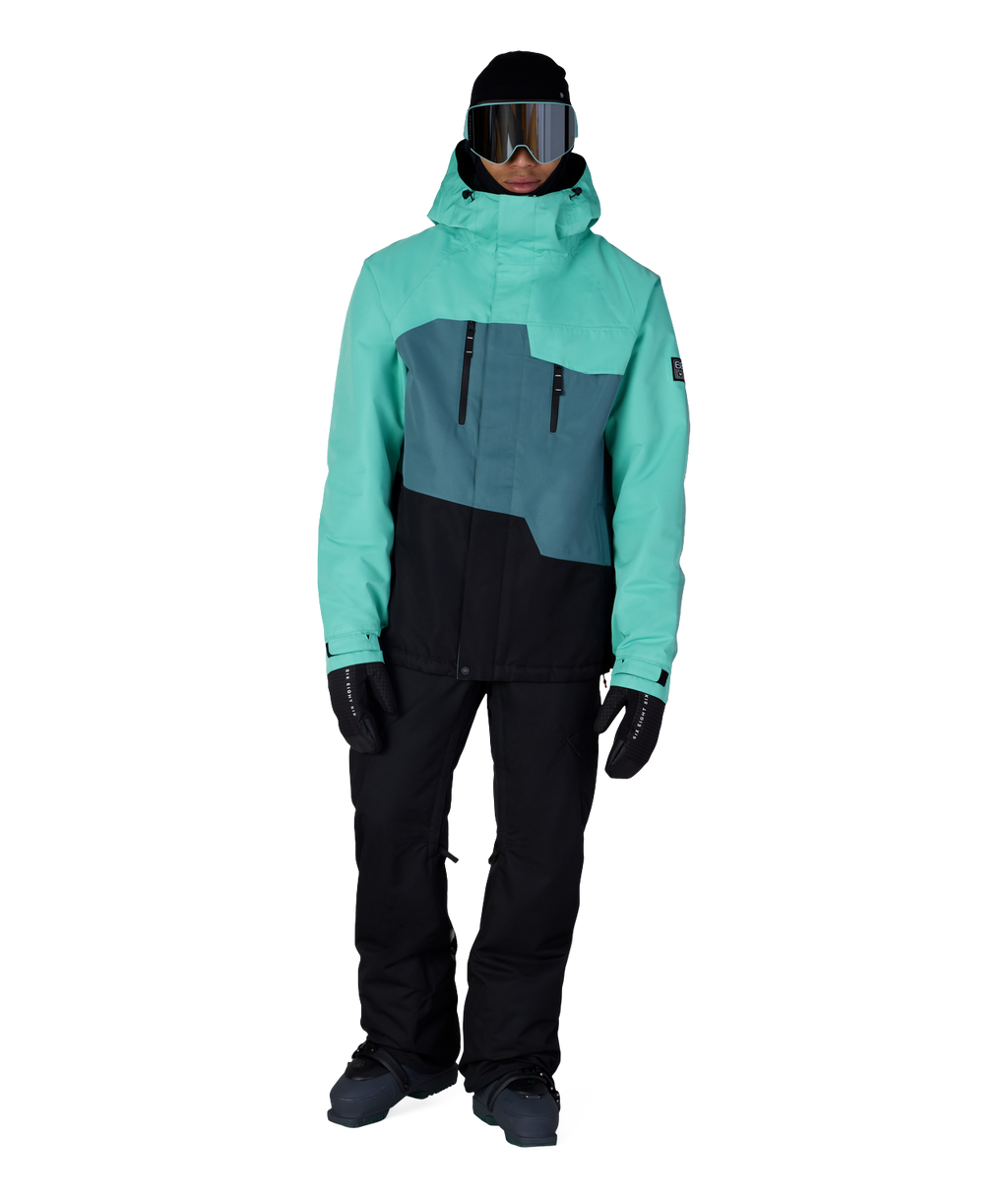 MENS GEO™ INSULATED JACKET - WASABI COLORBLOCK