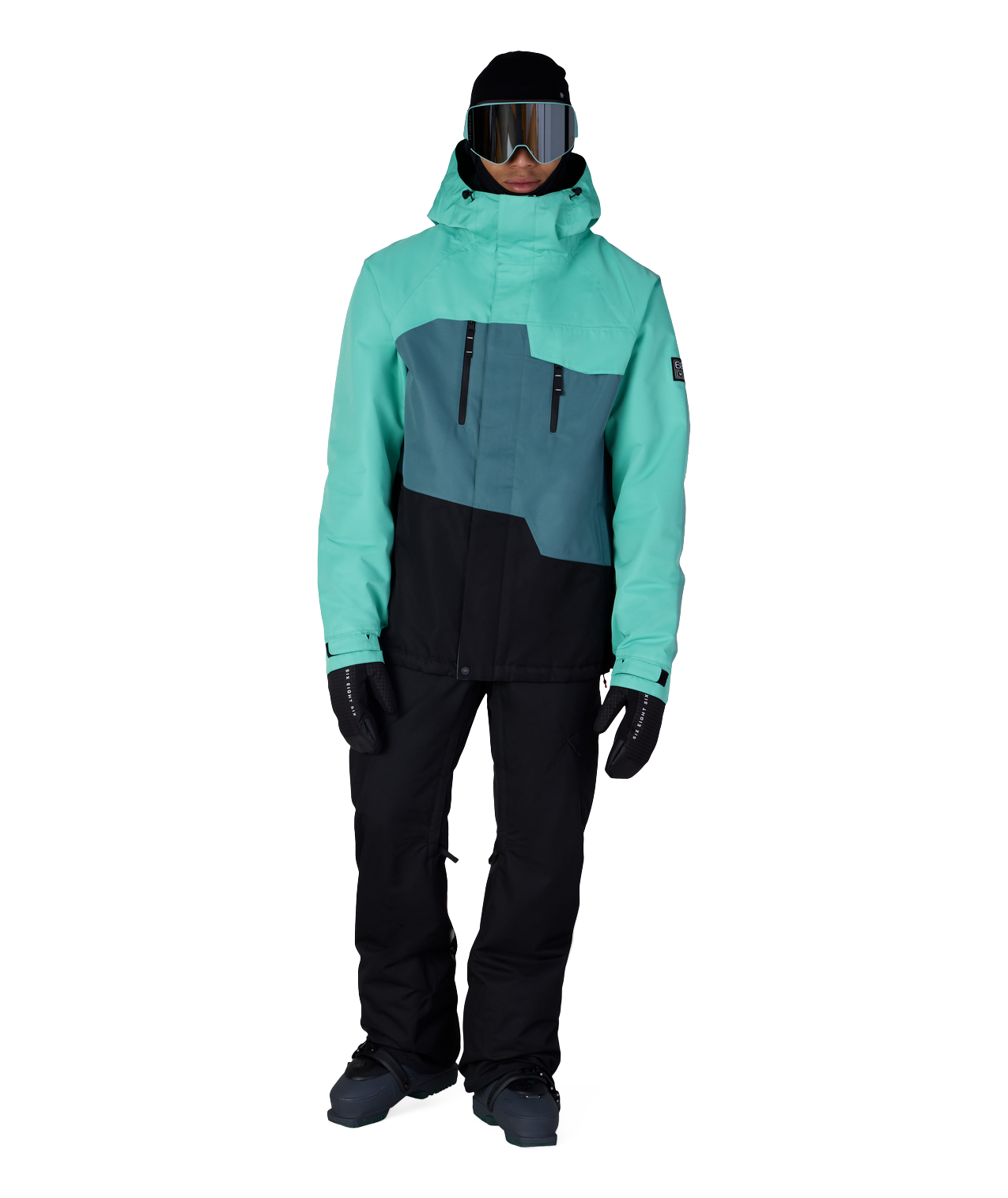 MENS GEO™ INSULATED JACKET - WASABI COLORBLOCK