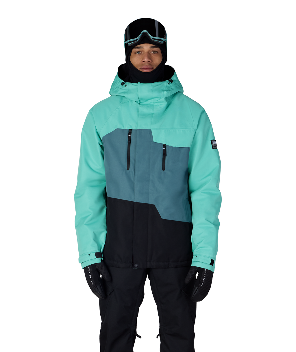 MENS GEO™ INSULATED JACKET - WASABI COLORBLOCK