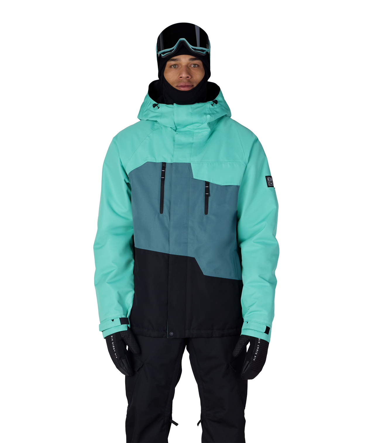 MENS GEO™ INSULATED JACKET - WASABI COLORBLOCK