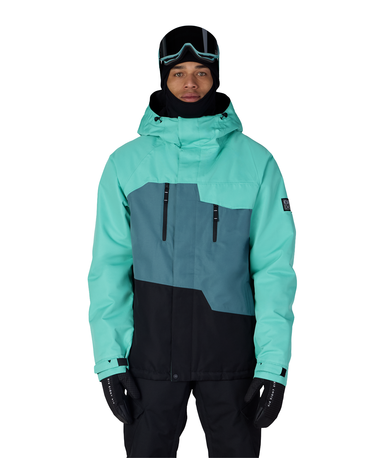 MENS GEO™ INSULATED JACKET - WASABI COLORBLOCK