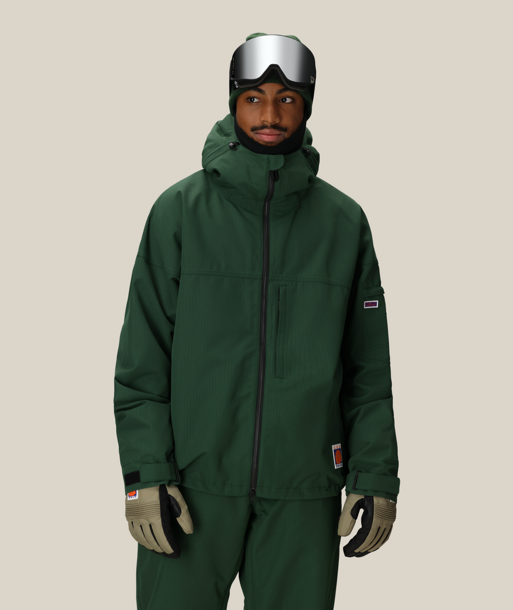 MENS DOJO SHELL JACKET - MOSS GREEN RIPSTOP