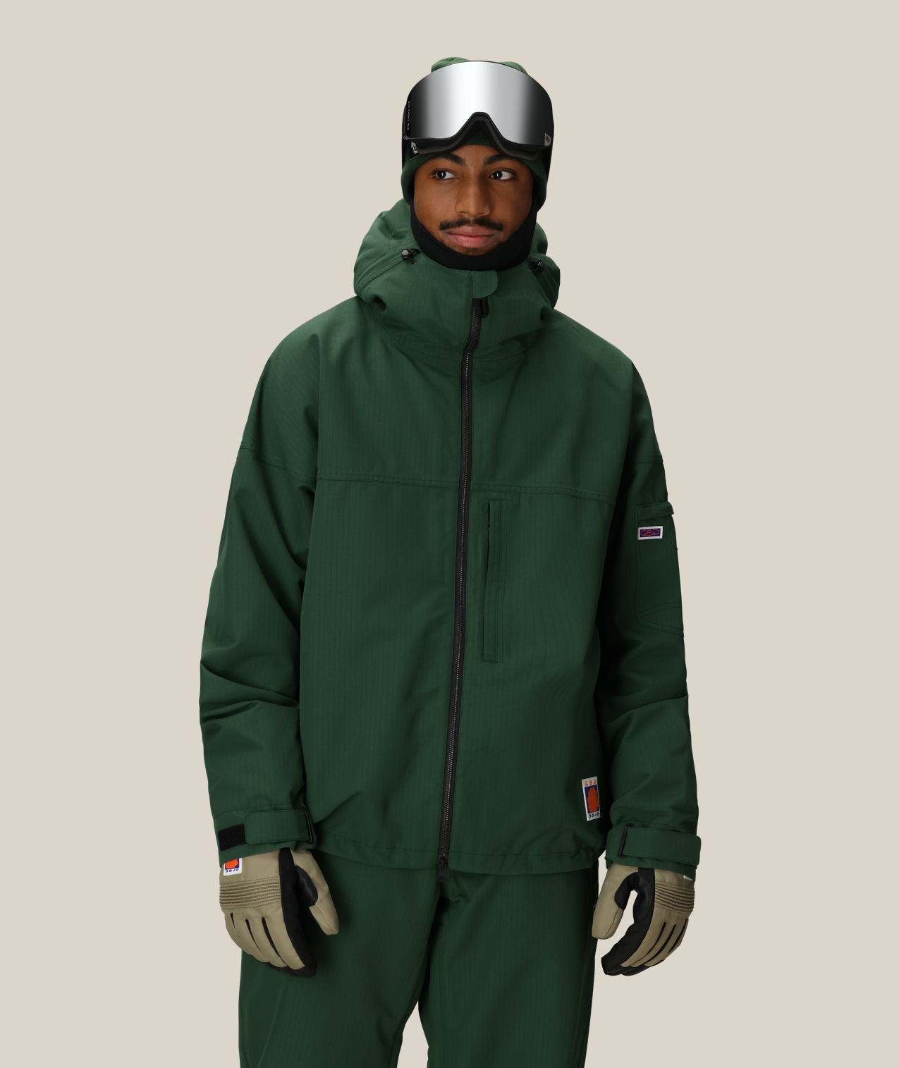 MENS DOJO SHELL JACKET - MOSS GREEN RIPSTOP