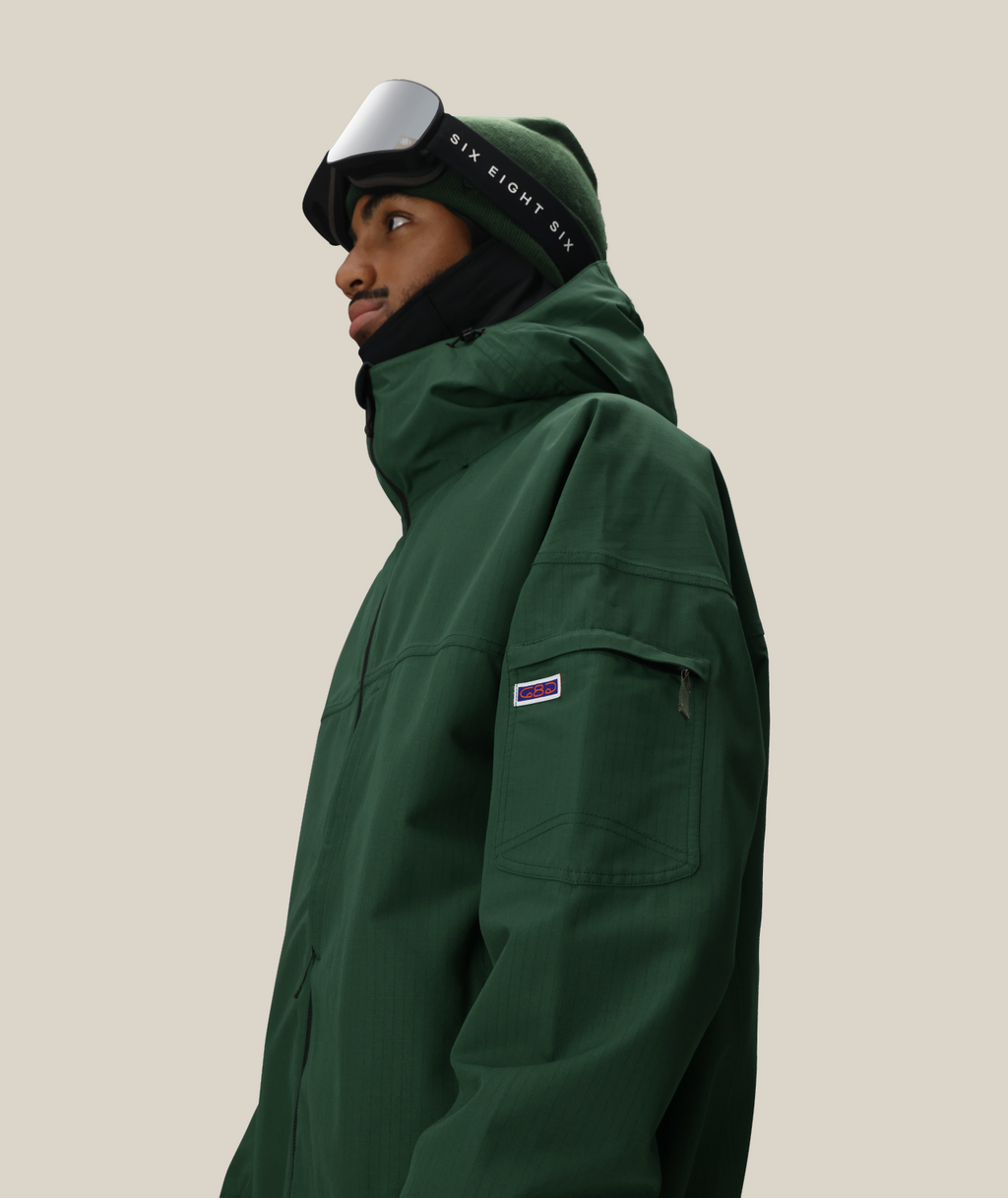 MENS DOJO SHELL JACKET - MOSS GREEN RIPSTOP