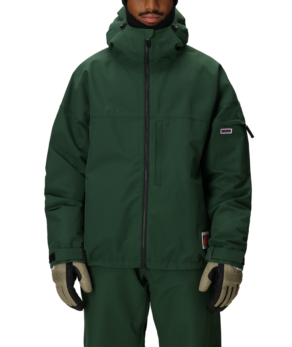 MENS DOJO SHELL JACKET - MOSS GREEN RIPSTOP
