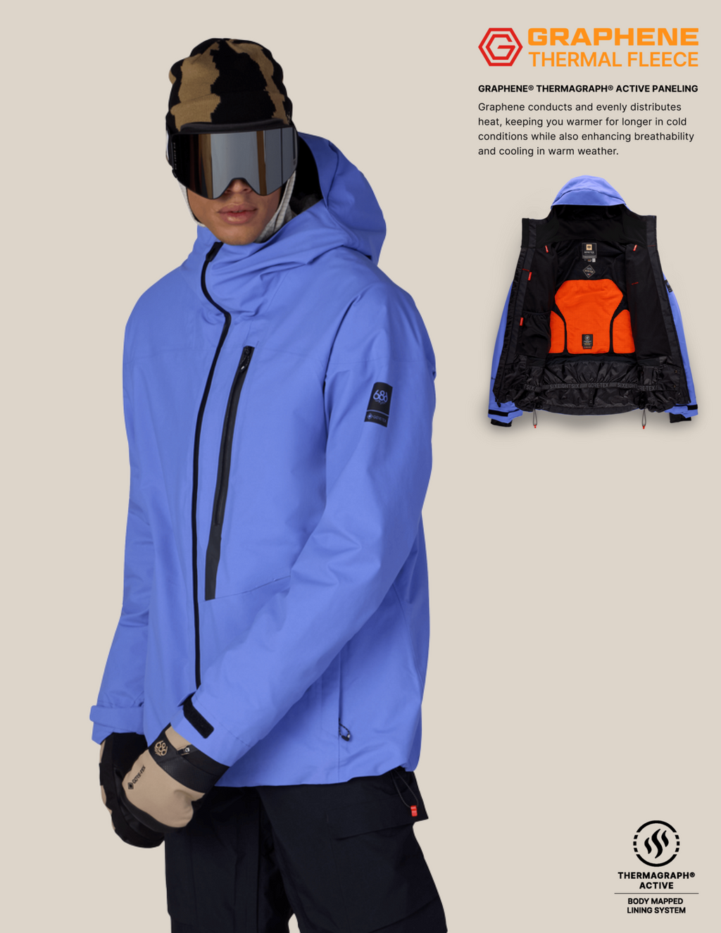 MENS GORE-TEX GT THERMAGRAPH® JACKET - ALPENGLOW BLUE
