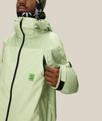 MENS 686 HUF DOUBLE H SHELL JACKET - HUF GREEN COLORBLOCK