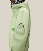 MENS 686 HUF DOUBLE H SHELL JACKET - HUF GREEN COLORBLOCK