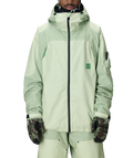 MENS 686 HUF DOUBLE H SHELL JACKET - HUF GREEN COLORBLOCK