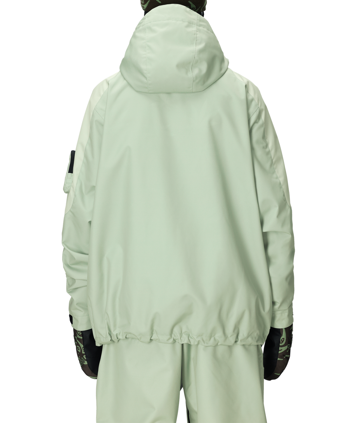 MENS 686 HUF DOUBLE H SHELL JACKET - HUF GREEN COLORBLOCK