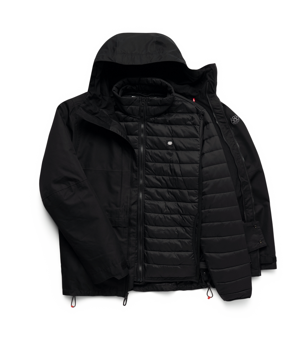 MENS SMARTY® 3-IN-1 FORM™ JACKET - BLACK
