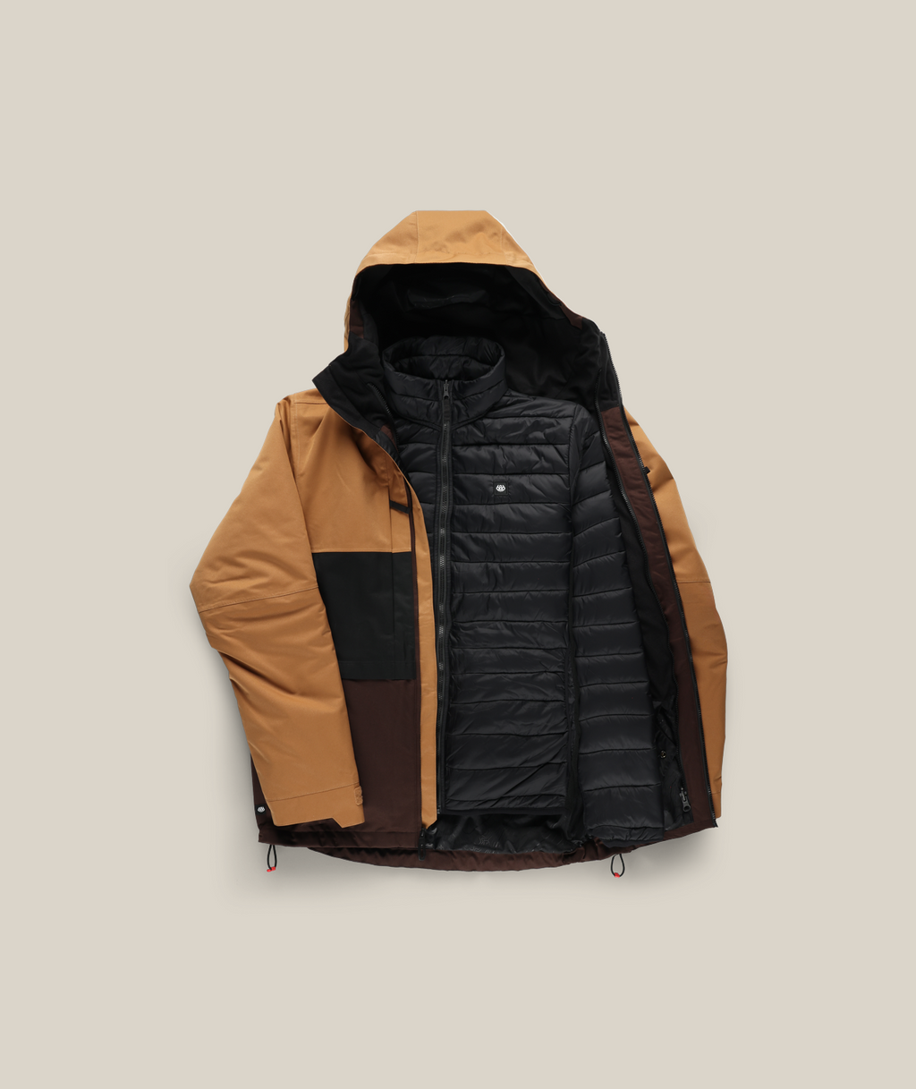 MENS SMARTY® 3-IN-1 FORM™ JACKET - CARAMEL COLORBLOCK