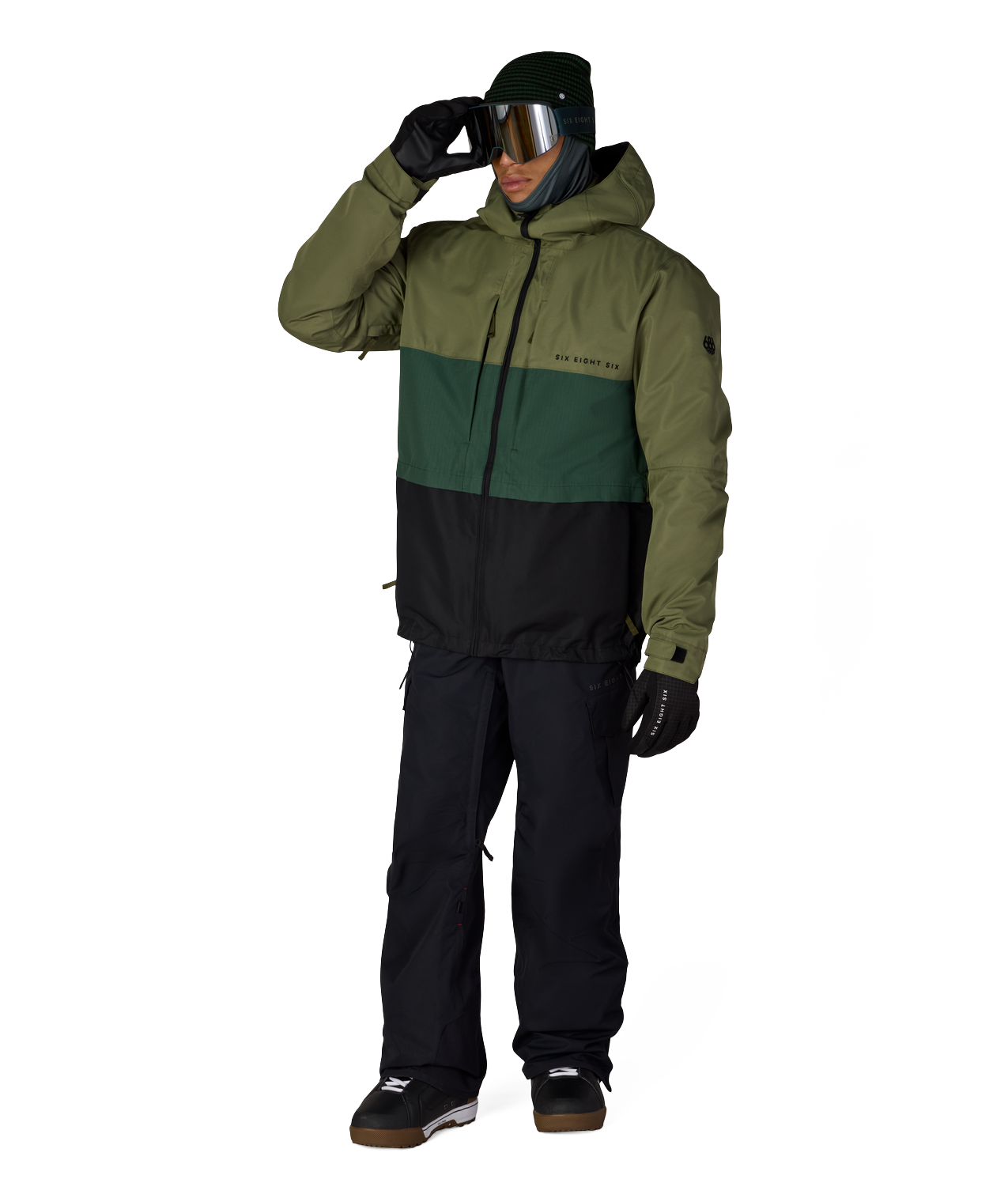 MENS SMARTY® 3-IN-1 FORM™ JACKET - FATIGUE GREEN COLORBLOCK