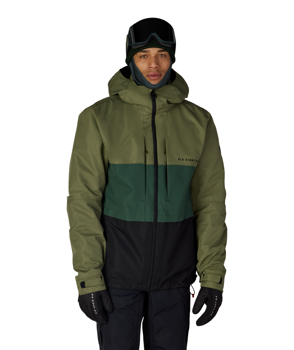 MENS SMARTY® 3-IN-1 FORM™ JACKET - FATIGUE GREEN COLORBLOCK