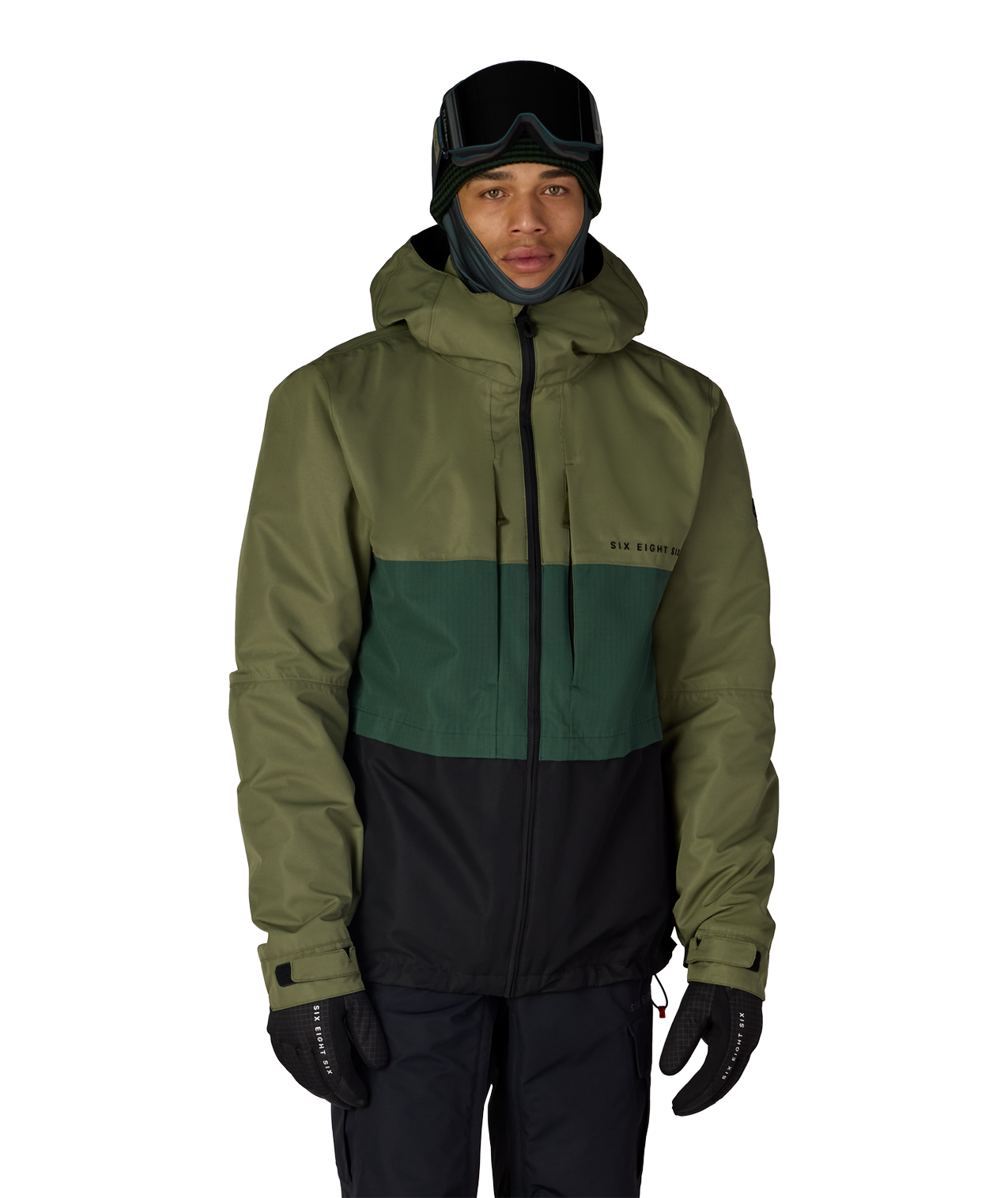 MENS SMARTY® 3-IN-1 FORM™ JACKET - FATIGUE GREEN COLORBLOCK