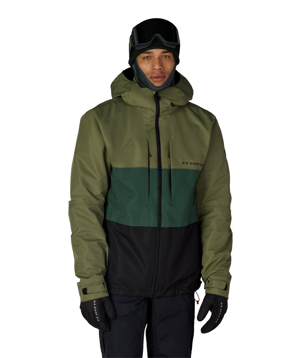 MENS SMARTY® 3-IN-1 FORM™ JACKET - FATIGUE GREEN COLORBLOCK