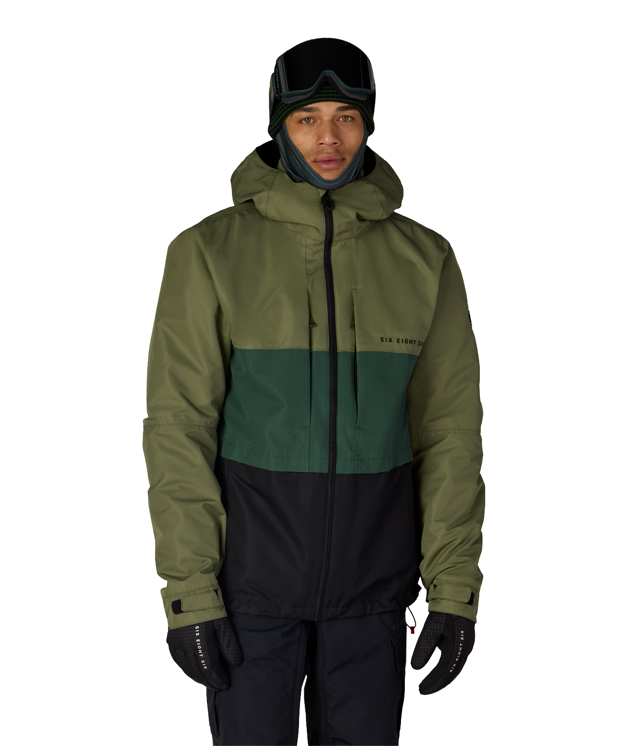MENS SMARTY® 3-IN-1 FORM™ JACKET - FATIGUE GREEN COLORBLOCK