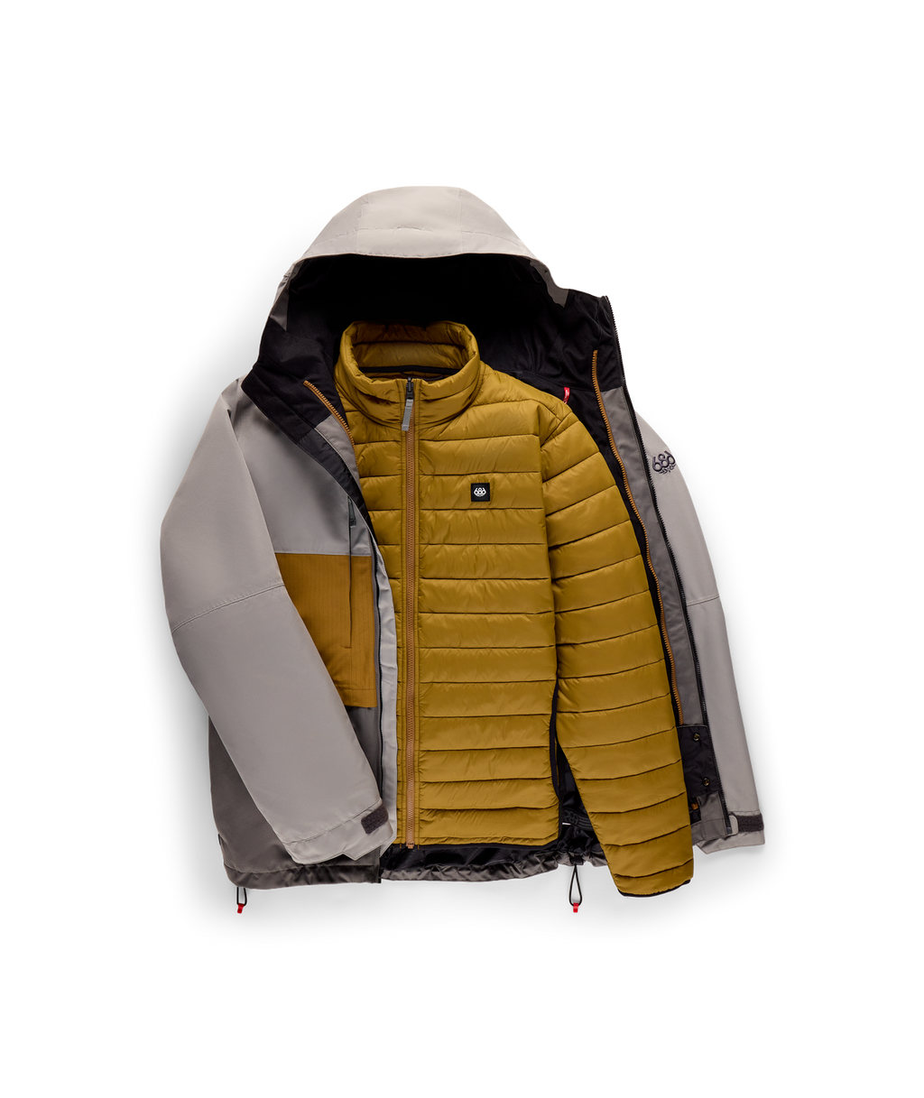 MENS SMARTY® 3-IN-1 FORM™ JACKET - LIGHT GREY COLORBLOCK