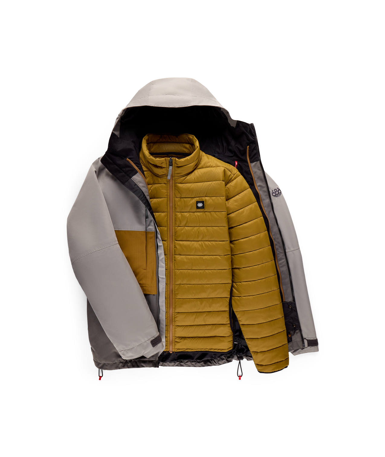 MENS SMARTY® 3-IN-1 FORM™ JACKET - LIGHT GREY COLORBLOCK