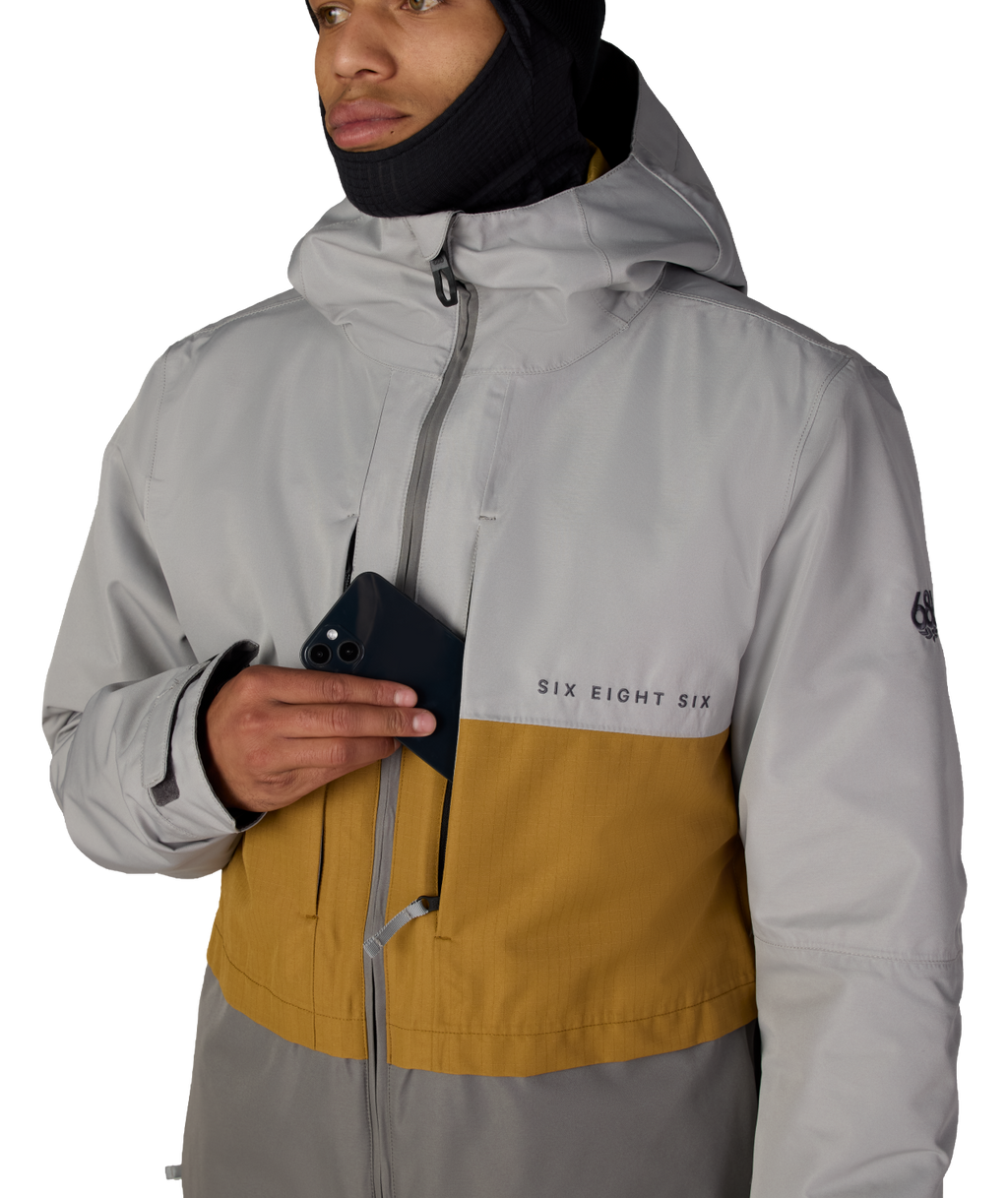 MENS SMARTY® 3-IN-1 FORM™ JACKET - LIGHT GREY COLORBLOCK