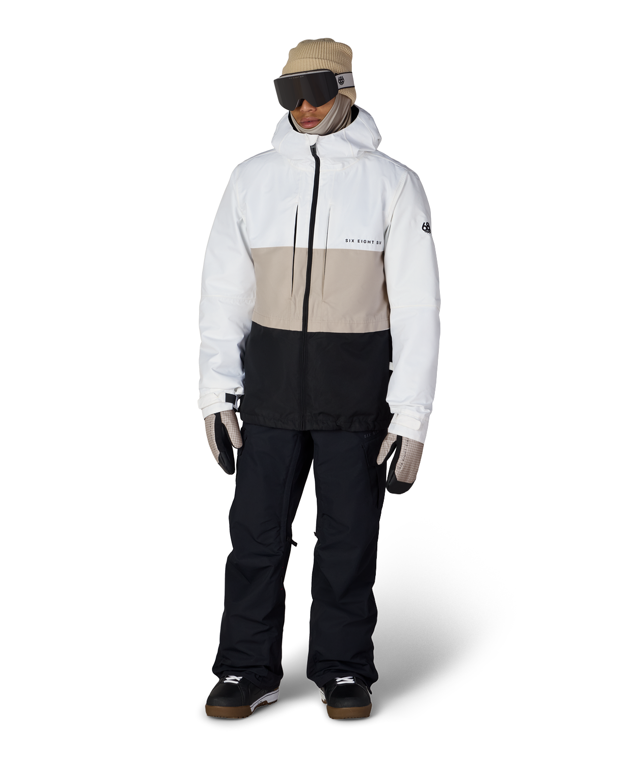 MENS SMARTY® 3-IN-1 FORM™ JACKET - WHITE COLORBLOCK