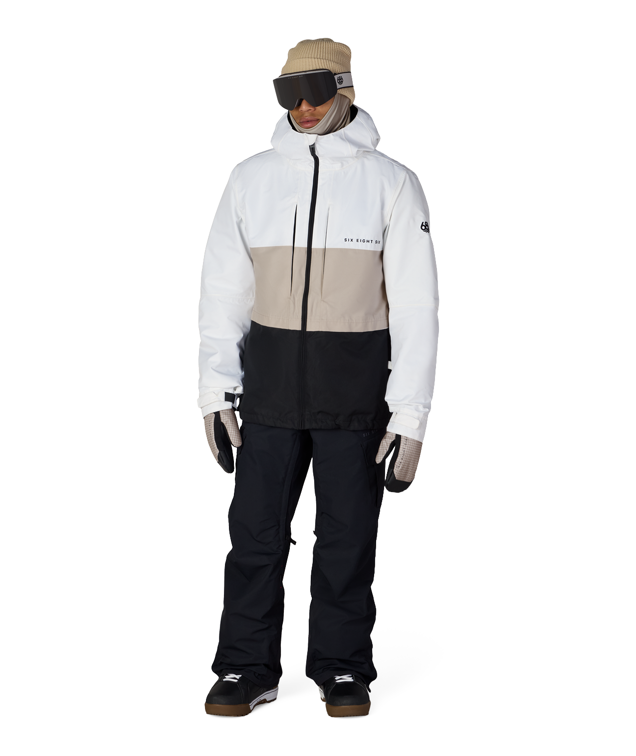 MENS SMARTY® 3-IN-1 FORM™ JACKET - WHITE COLORBLOCK