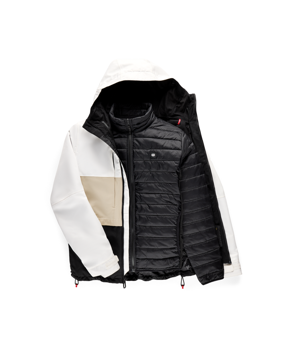 MENS SMARTY® 3-IN-1 FORM™ JACKET - WHITE COLORBLOCK