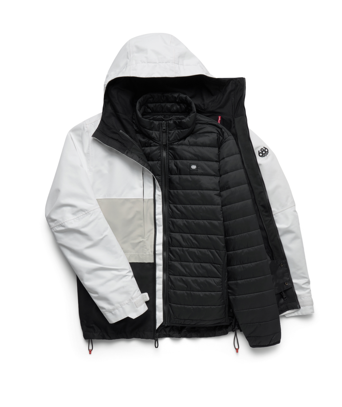 MENS SMARTY® 3-IN-1 FORM™ JACKET - WHITE COLORBLOCK