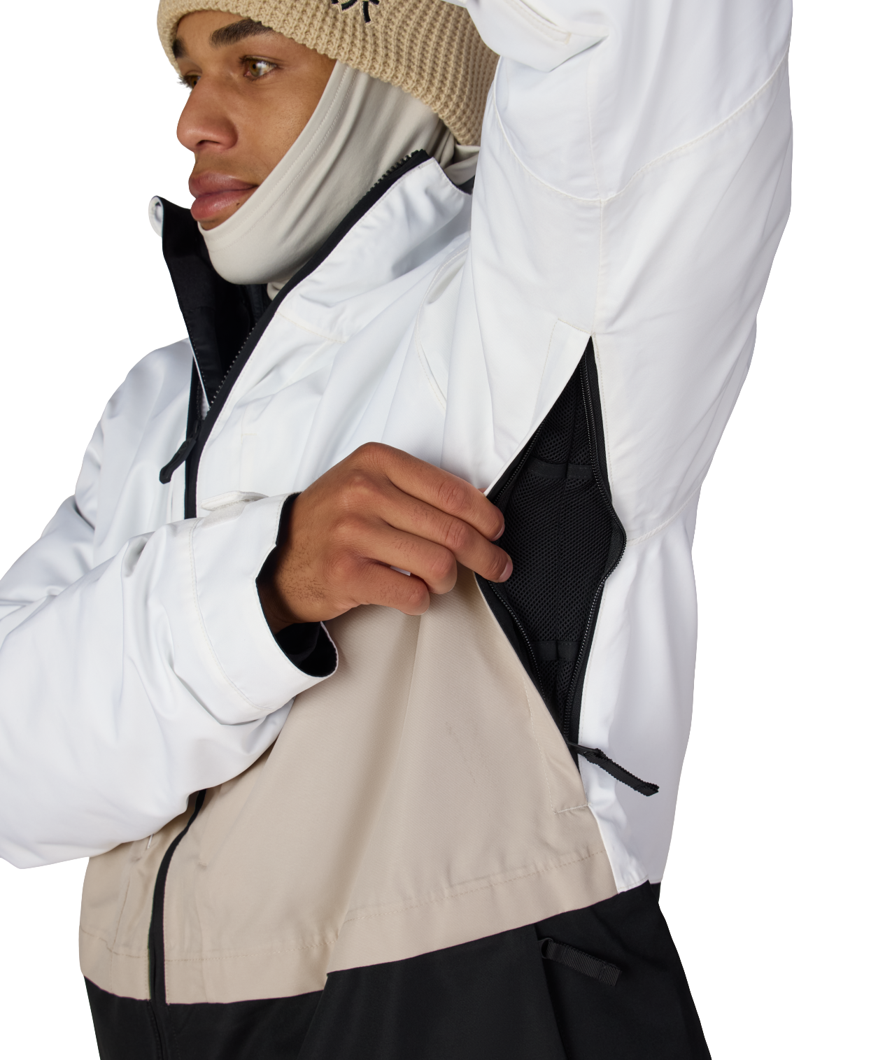 MENS SMARTY® 3-IN-1 FORM™ JACKET - WHITE COLORBLOCK