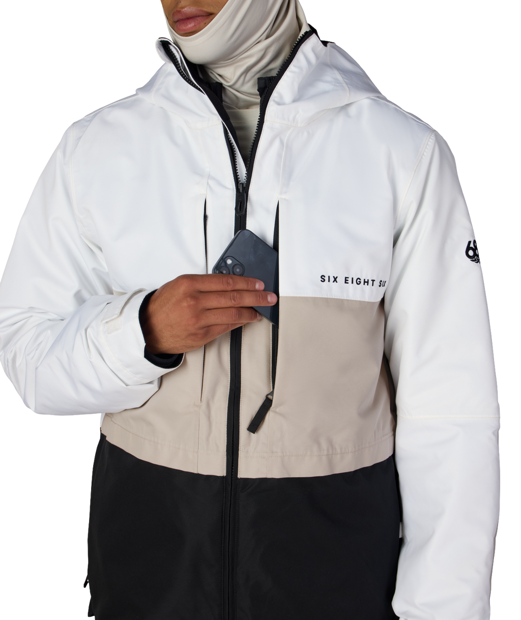 MENS SMARTY® 3-IN-1 FORM™ JACKET - WHITE COLORBLOCK