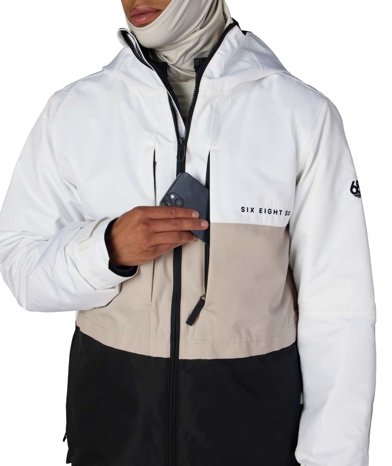MENS SMARTY® 3-IN-1 FORM™ JACKET - WHITE COLORBLOCK