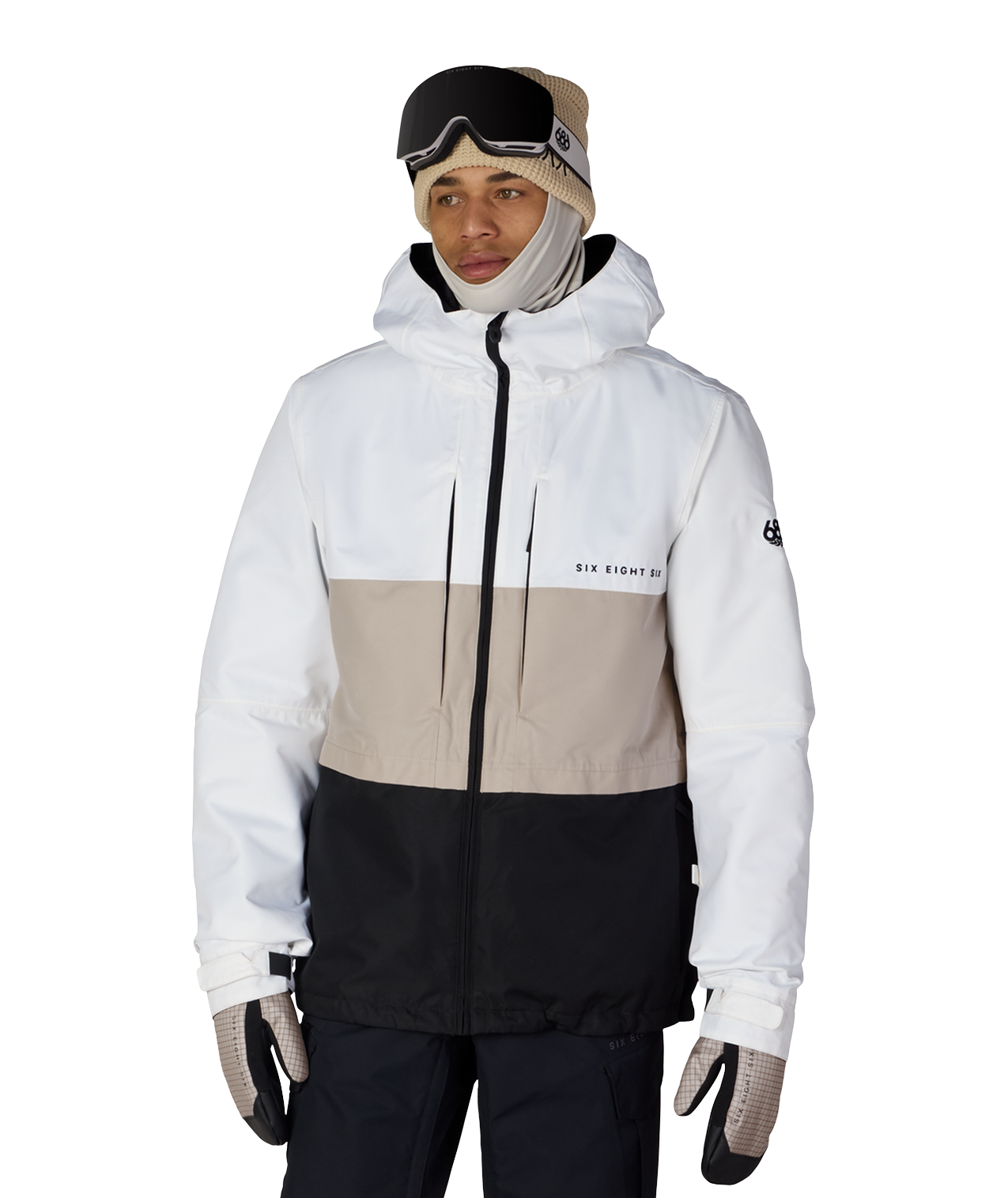 MENS SMARTY® 3-IN-1 FORM™ JACKET - WHITE COLORBLOCK