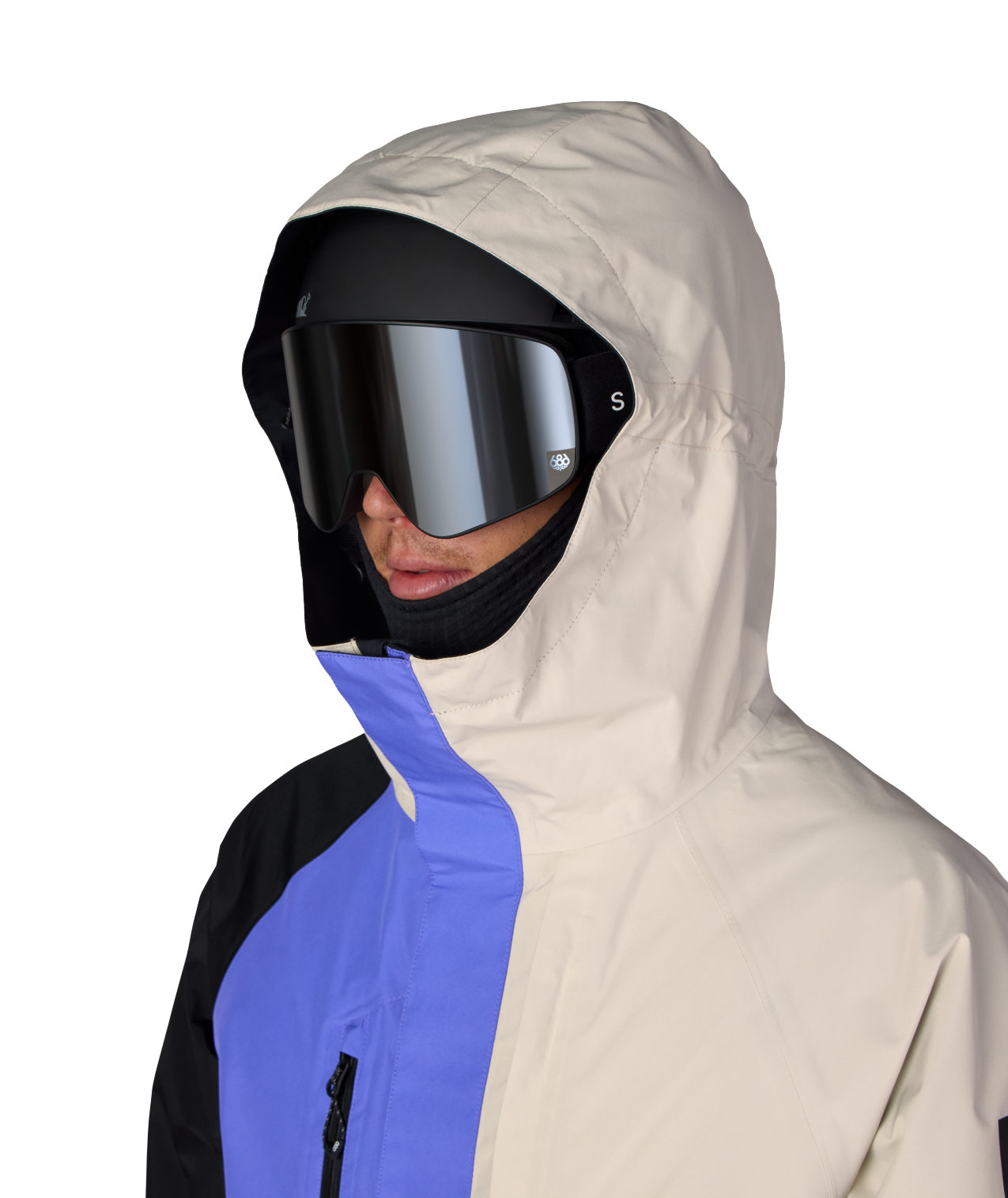MENS GORE-TEX CORE SHELL JACKET - ALPENGLOW BLUE COLORBLOCK