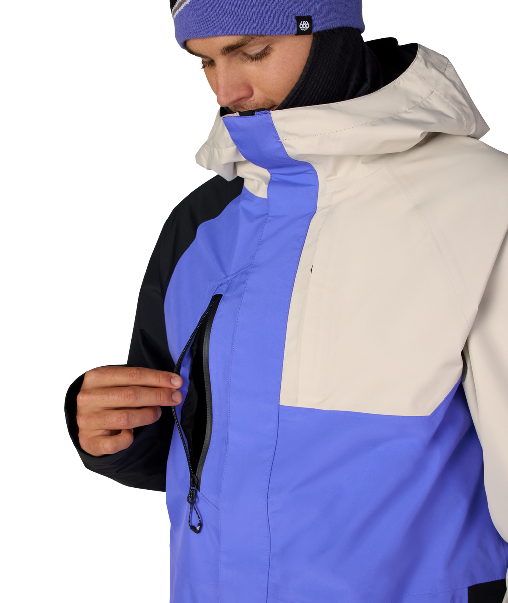 MENS GORE-TEX CORE SHELL JACKET - ALPENGLOW BLUE COLORBLOCK