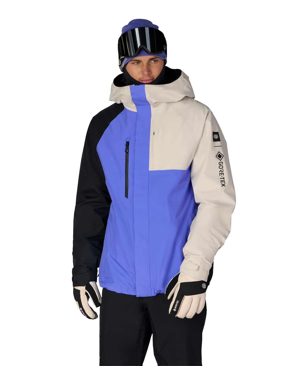 MENS GORE-TEX CORE SHELL JACKET - ALPENGLOW BLUE COLORBLOCK