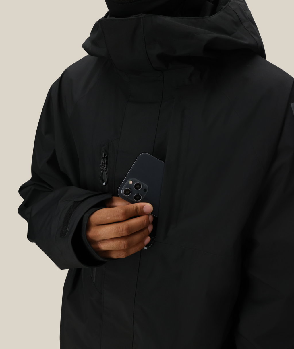 MENS GORE-TEX CORE SHELL JACKET - BLACK